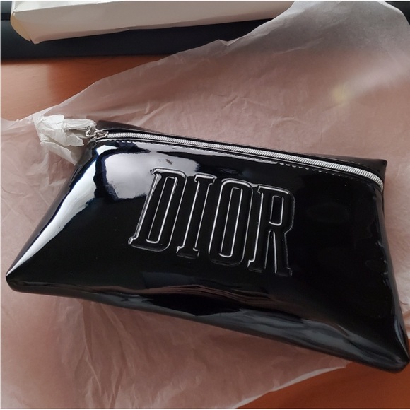 Dior Trousse Makeup Bag turned into Crossbody with Silver Chain - Picture 4 of 5